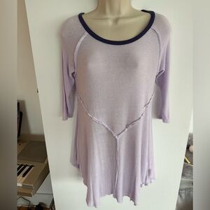 Lavender Asymmetrical Hem Top by Free People